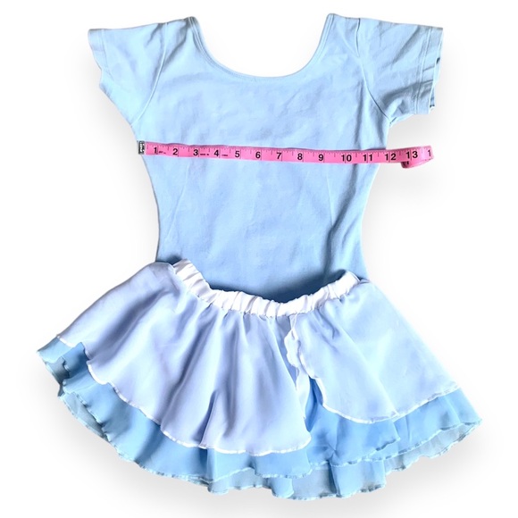 🩰 Blue Leotard and Ruffled Ballet Skirt - Picture 2 of 7